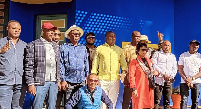 Grupo de turistas con Rachid